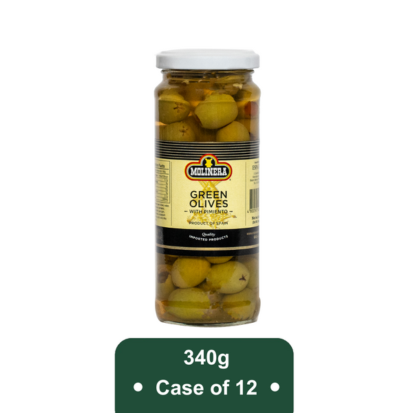 Molinera Green Olives Stuffed with Pimiento - WHOLESALE